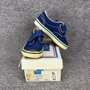 ✅VTG Keds Toddler's Size 5.5M Skipper Navy CKT 2880M Hook & Loop *DISCOLORED NIB